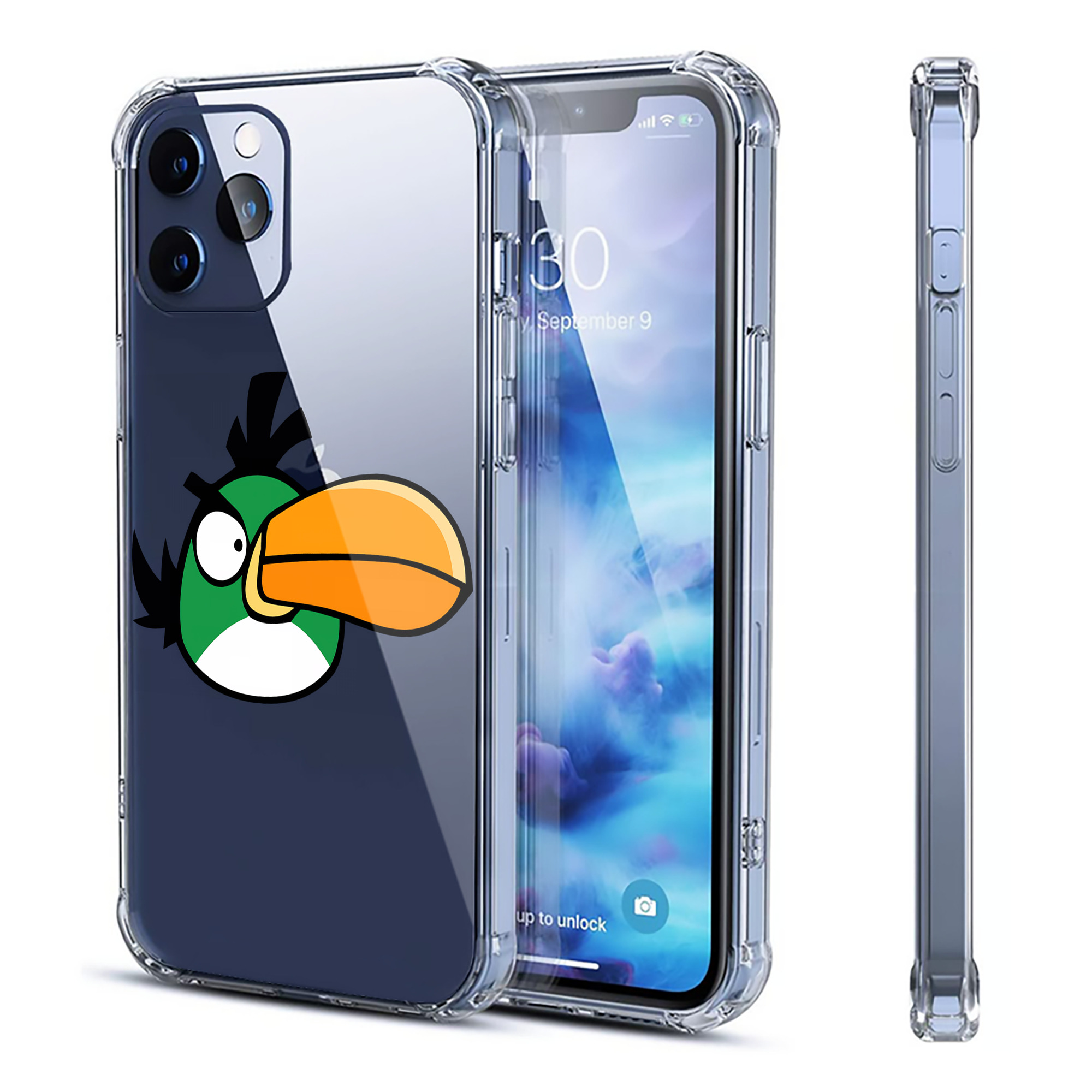 （画像用） Angry Birds アングリーバード 【iPhone 12シリーズ対応】透明スマホケース（クリアソフトケース）